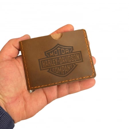 Portofel minimalist, personalizabil, din piele naturala, Loki, Maro, lucrat si cusut manual, handmade [1]