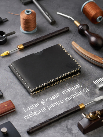Portofel Minimalist Personalizabil Loki din Piele Naturala - Lucrat Manual [2]