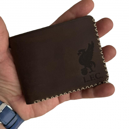 Portofel personalizabil clasic barbati din piele naturala, Hector, maro cusatura X crem [1]