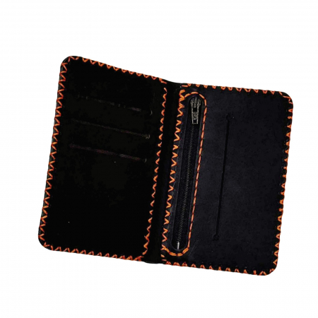 Portofel, personalizabil, din piele naturala, compartiment marunt, Jack 2 L, Negru [5]