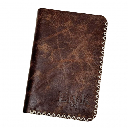 Portofel, din piele naturala, compartiment marunt, Jack 2 L, Maro [4]