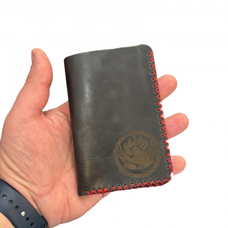 Portofel, personalizabil, din piele naturala, compartiment marunt, Jack 2 L, Negru antichizat [1]