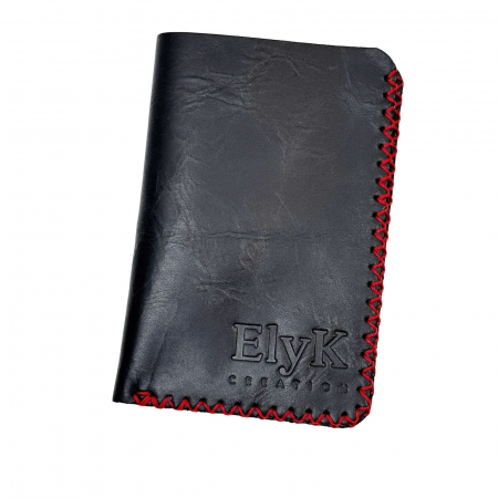 Portofel, personalizabil, din piele naturala, compartiment marunt, Jack 2 L, Negru antichizat [5]