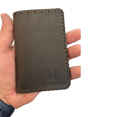 Portofel, personalizabil, din piele naturala, compartiment marunt, Jack 2 M, Maro [1]