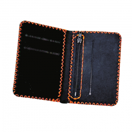 Portofel, personalizabil, din piele naturala, compartiment marunt, Jack 2 M, Negru [2]