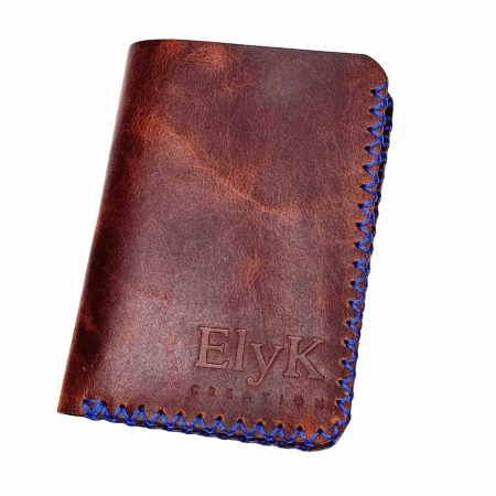 Portofel, personalizabil, din piele naturala, compartiment marunt, Jack 2 M, Maro-roscat [4]