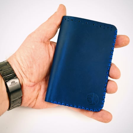 Portofel, personalizabil, din piele naturala, Jack L, Albastru [5]