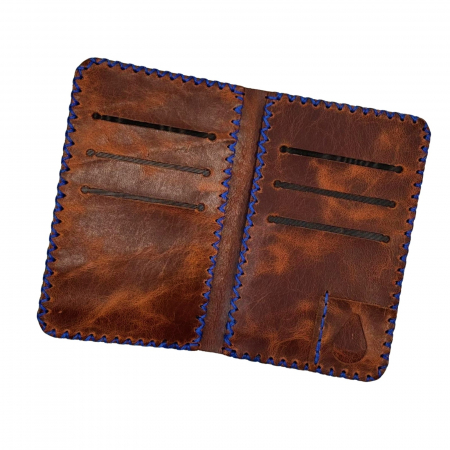 Portofel, personalizabil, din piele naturala, Jack L, Maro-roscat [3]