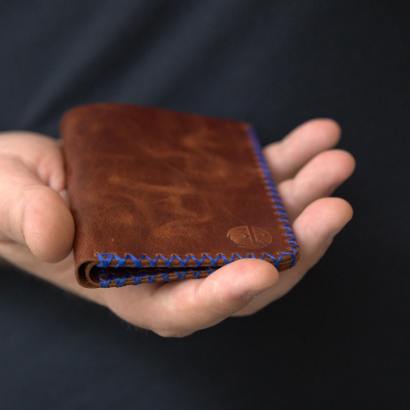 Portofel, personalizabil, din piele naturala, Jack L, Maro-roscat [3]