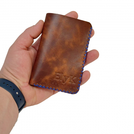 Portofel, personalizabil, din piele naturala, Jack L, Maro-roscat [7]