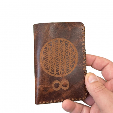 Portofel, personalizabil, din piele naturala, Jack L, Maro-roscat [1]