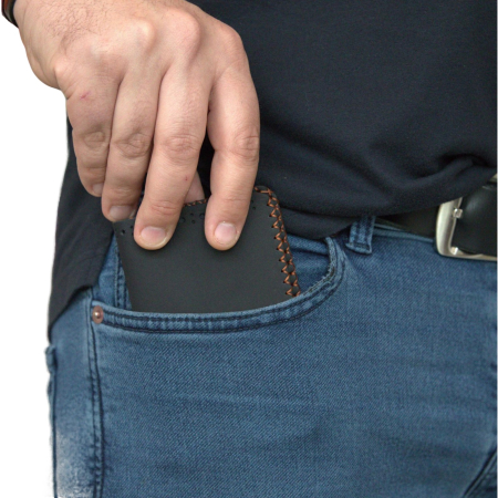 Portofel, personalizabil, din piele naturala, Jack L, Negru [9]