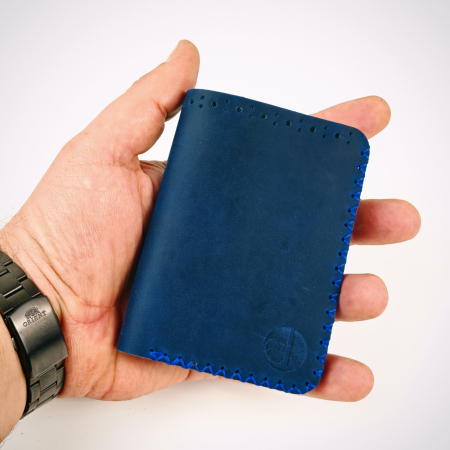 Portofel, personalizabil, din piele naturala, Jack M, Albastru [5]