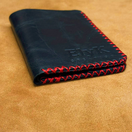 Portofel, personalizabil, din piele naturala, Jack M, Negru antichizat [8]