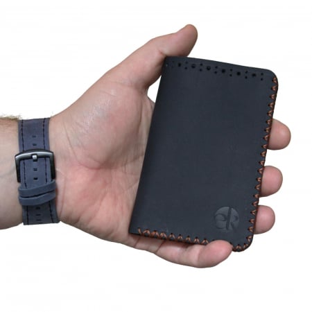 Construieste-ti singur produsul - Portofel, personalizabil, din piele naturala, Jack M, Negru