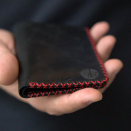 Portofel, personalizabil, din piele naturala, Jack M, Negru antichizat [5]