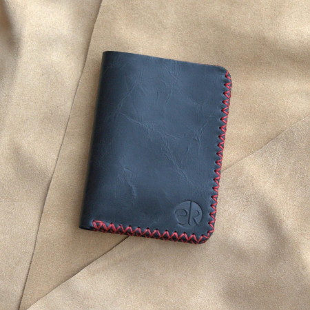 Portofel, personalizabil, din piele naturala, Jack M, Negru antichizat [1]