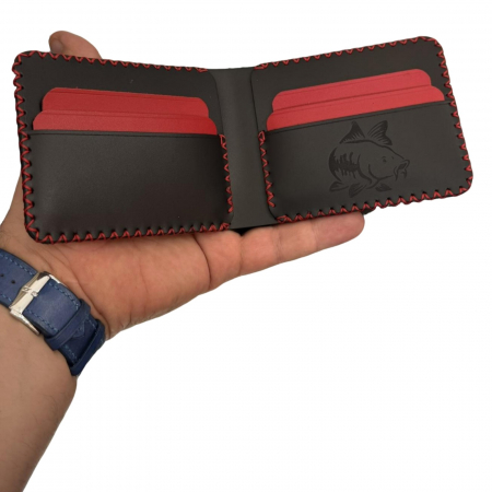 Portofel personalizat clasic barbati din piele naturala, Hector Young, negru [0]