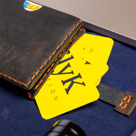 Portofel minimalist, personalizabil, din piele naturala, Loki, Maro, lucrat si cusut manual, handmade [6]