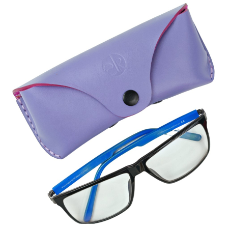 Tocuri Ochelari - Toc / Etui ochelari din piele naturala, Clio, lila