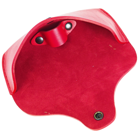 Toc / Etui ochelari din piele naturala, Clio, Rosu [1]