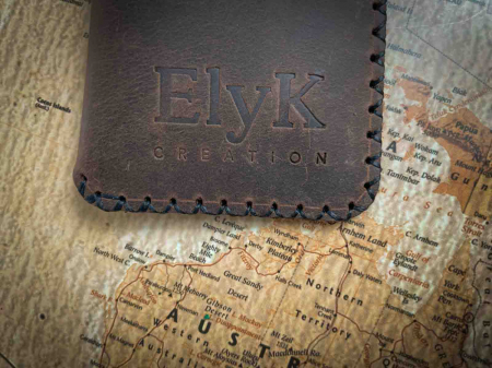 Toc / Etui ochelari soare / vedere din piele naturala, lucrat si cusut manual, Mark, Maro [1]
