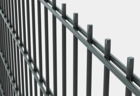 Panou dublu fir zincat plastifiat - 2000x2500 8/6/8 mm PANOU DUBLU FIR 2D GRI ANTRACIT (RAL7016) Plastifiat 
