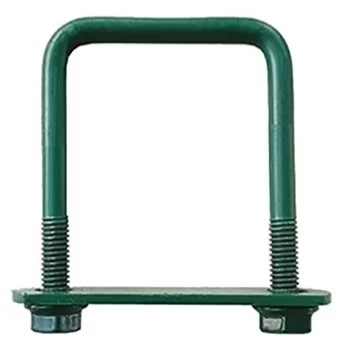 Cleme prindere stalp gard - Brida gard 40x60 pentru stalp rectangular RAL6005