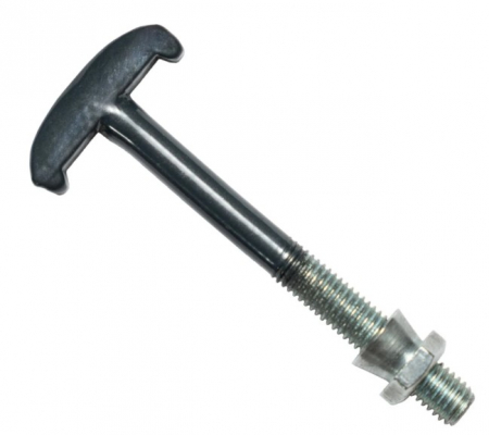 STALPI PENTRU GARD si ACCESORII - Clema prindere gard  bordurat Tip T - plastifiata GRI (RAL7016), antifurt