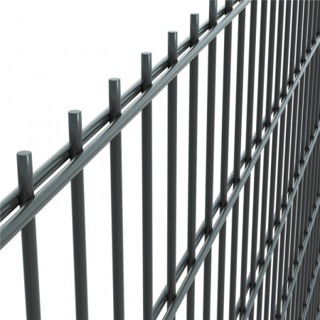 PANOURI DUBLU FIR - 1400x2500 6/5/6 mm PANOU DUBLU FIR 2D GRI ANTRACIT (RAL7016) Plastifiat 