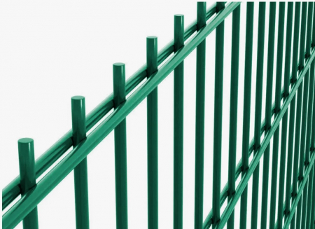 Panou dublu fir zincat plastifiat - 1200x2500 6/5/6mm PANOU DUBLU FIR 2D VERDE (RAL6005) Plastifiat 