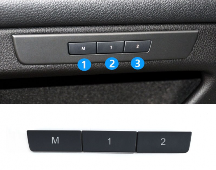 Set 3 Butoane Capace Memorie Scaun Stanga Dedicat BMW F01 F02 F07 F10 F11 [3]
