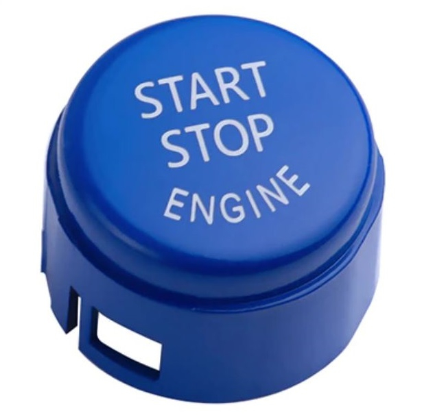 Buton Capac Start Stop Dedicat BMW F01 F02 F07 F10 F11 F12 F13, Albastru [1]