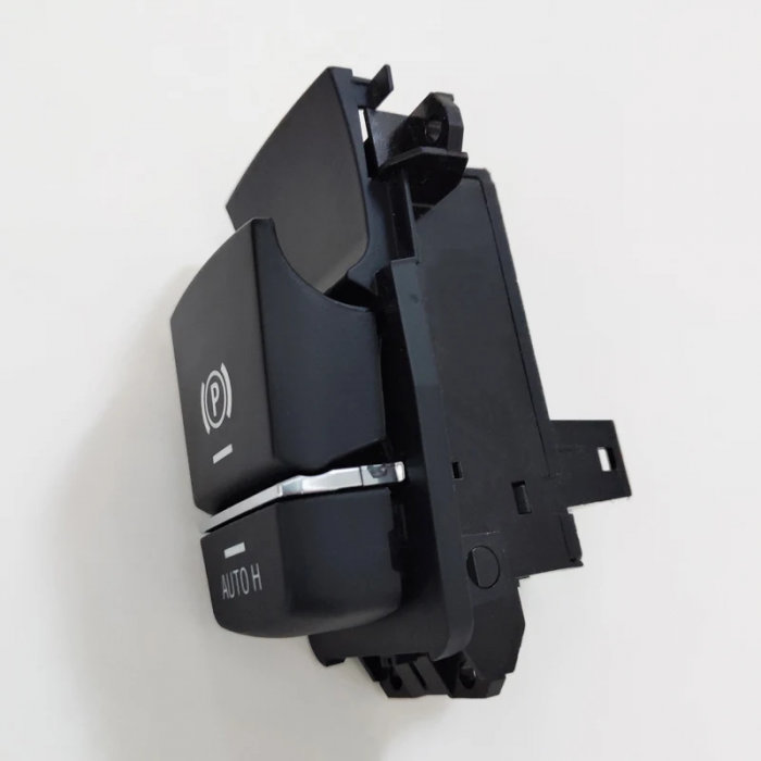 Bloc Comutator Buton Frana AutoH Dedicat BMW Seria 5 6 7 GT F01 F02 F06 F07 F10 F11 F12 F13, Facelift, Negru [2]