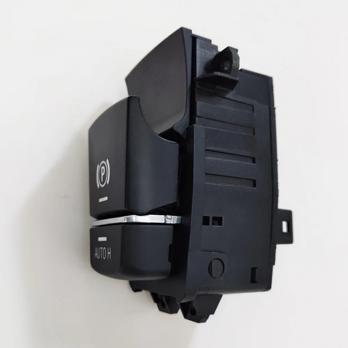 Bloc Comutator Buton Frana AutoH Dedicat BMW Seria 5 6 7 GT F01 F02 F06 F07 F10 F11 F12 F13, NonFacelift, Negru [2]