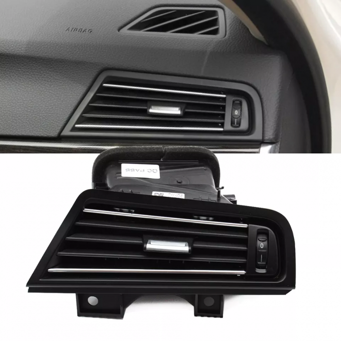 Ansamblu Grila Ventilatie Aer Dedicat BMW Seria 5 F10 F11, Dreapta, cu insertii crom [2]