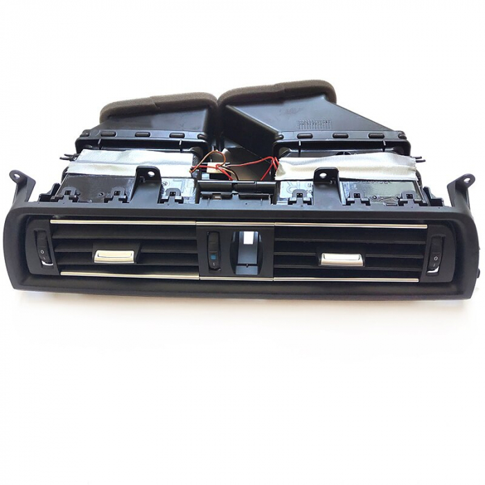 Ansamblu Grila Ventilatie Aer Dedicat BMW Seria 5 F10 F11, Central, cu insertii crom [1]
