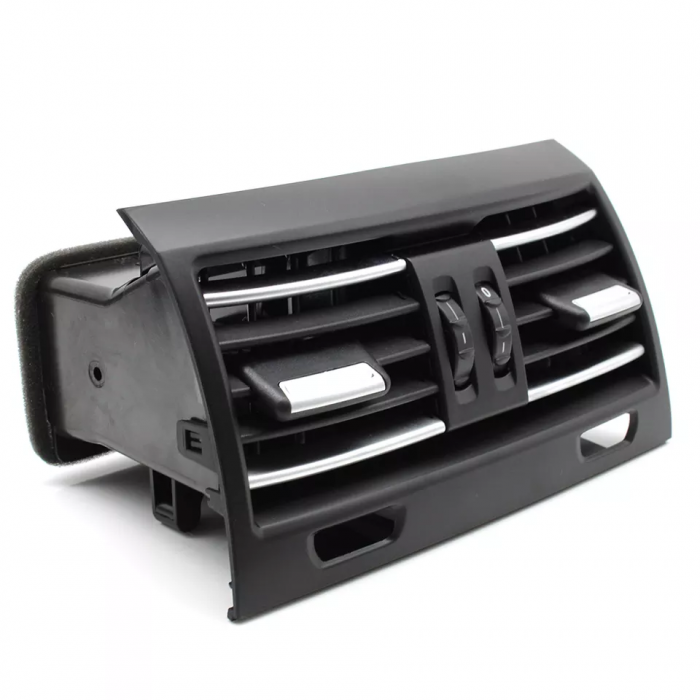 Ansamblu Grila Ventilatie Aer Dedicat BMW Seria 5 F10 F11, Spate, climatronic, cu insertii crom [1]