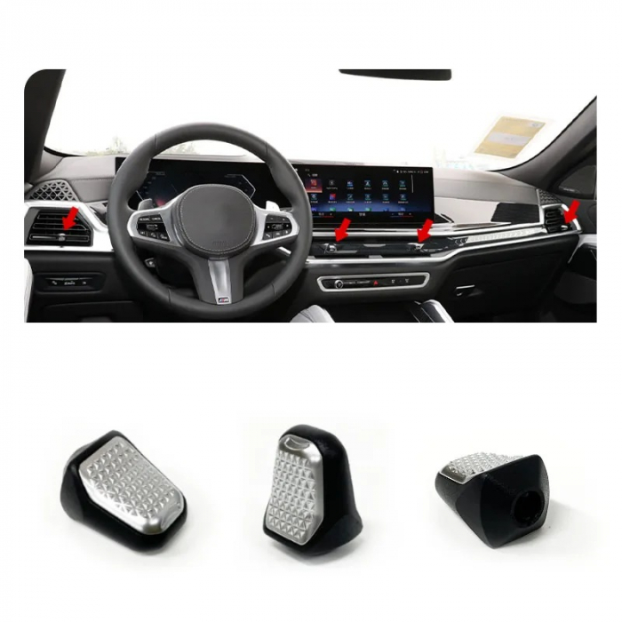 Pin Ornament Grila Ventilatie Aer Dedicat BMW X5 X6 X7 G05 G06 G07, Fata [2]