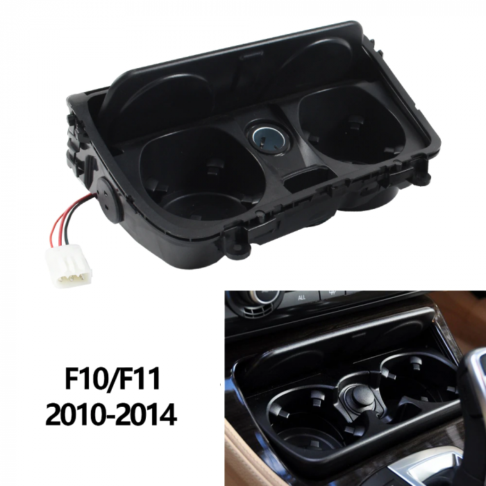 Ansamblu Suport Pahare Priza Bricheta 12v Consola Centrala Dedicat BMW F10 F11, Non Facelift [3]