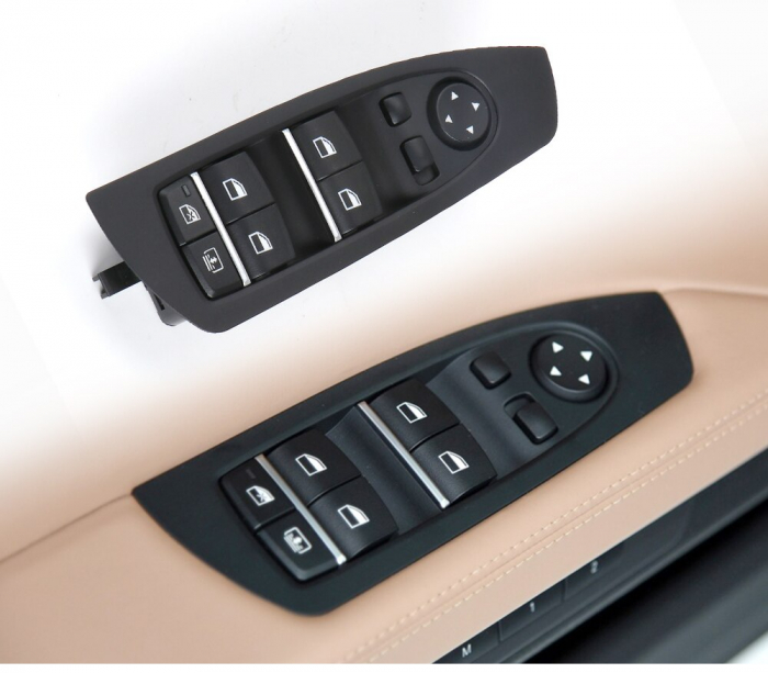 Bloc Comutator Butoane Geamuri Oglinzi Usa Portiera Dedicat BMW Seria 7 F01 F02, Negru [3]