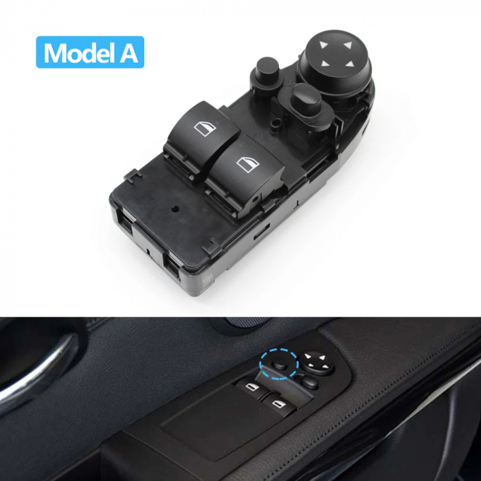 Bloc Butoane Geamuri Oglinzi Usa Portiera Sofer Dedicat  BMW E92 E93, cu buton oglinzi, Negru [3]