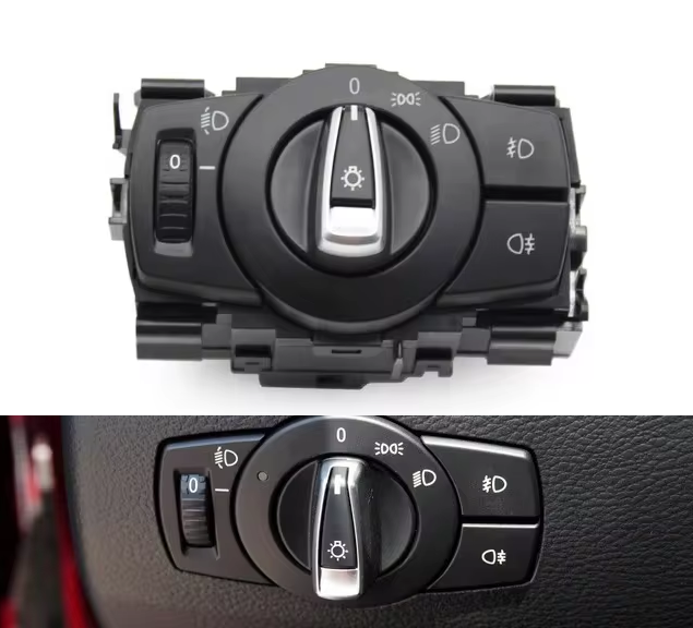 Bloc Butoane Selectie Lumini Dedicat BMW E81 E82 E84 E87 E88 E90 E91 E92 E93, Full cu auto, Negru [2]