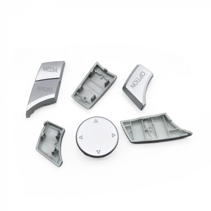 Butoane Consola Multimedia iDrive Dedicat BMW F01 F02 F06 F07 F10 F11 F12 F13 F15 F16 F25 F26 F30 F31 F32 F33 F34 F35 F36 F82 F83, cu buton Media, Crom [3]