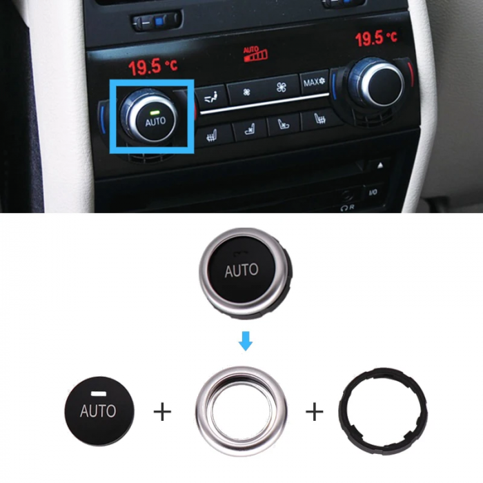 Buton Capac Volum Temperatura Consola Clima BMW F01 F02 F06 F07 F10 F11 F13 F15 F16, cu AUTO [2]