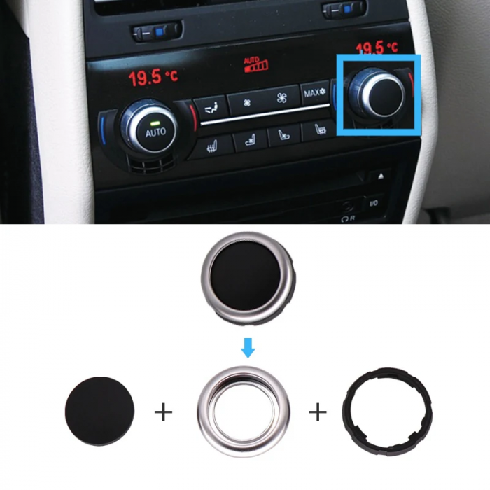 Buton Capac Volum Temperatura Consola Clima BMW F01 F02 F06 F07 F10 F11 F13 F15 F16, fara AUTO [2]