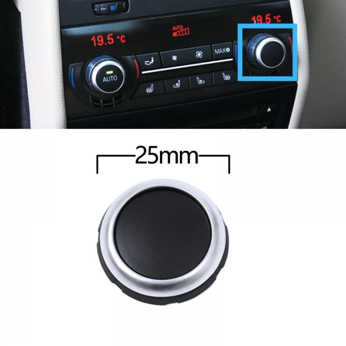 Buton Capac Volum Temperatura Consola Clima BMW F01 F02 F06 F07 F10 F11 F13 F15 F16, fara AUTO [3]