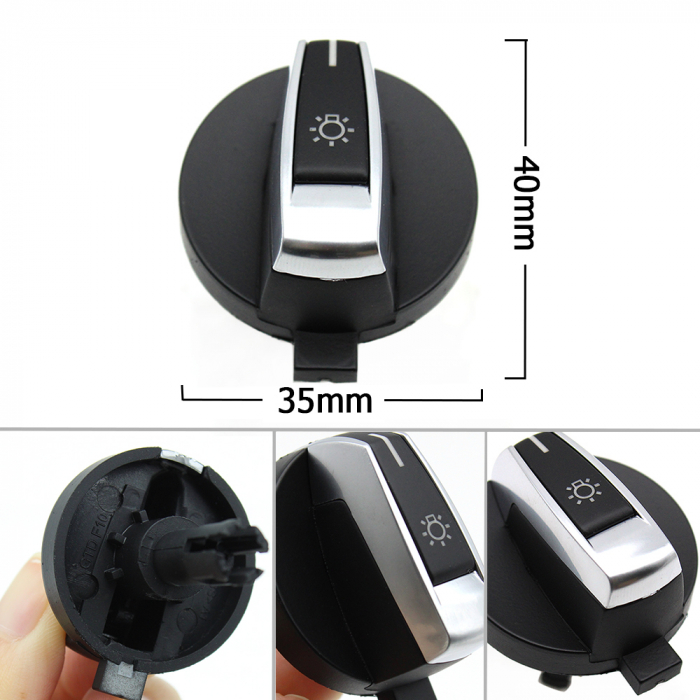 Buton Capac Selectie Lumini Faruri Dedicat BMW F01 F02 F06 F07 F10 F11 F25 F26, Negru [3]