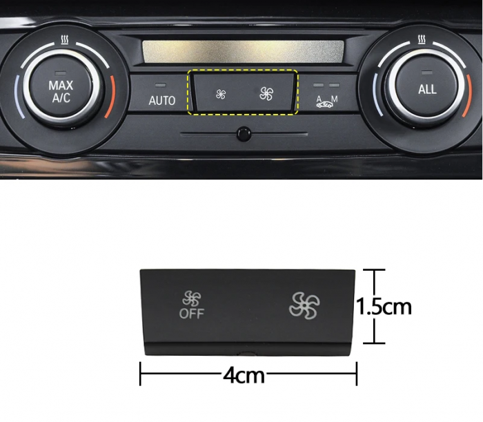 Buton Capac Consola Bord Volum Ventilatie Aer AC Aerisire BMW X1 E84 X3 F25 [3]