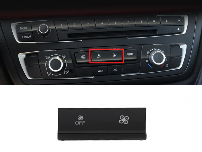 Buton Capac Volum Ventilatie Aer AC Aerisire BMW F20 F30 F31 F32 F34 F35 F36 F80, Climatronic [2]
